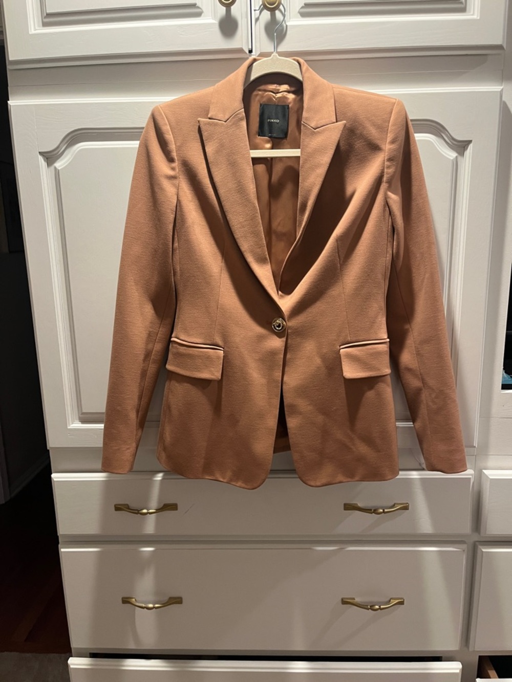 Pinko Tailored Blazer in Camel Brown